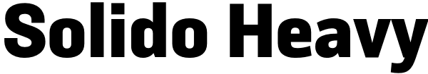 Solido Heavy Font