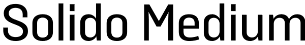 Solido Medium Font