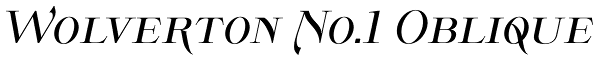 Wolverton No.1 Oblique Font