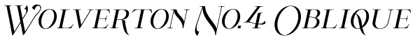 Wolverton No.4 Oblique Font