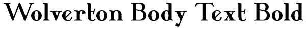 Wolverton Body Text Bold Font