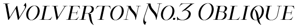 Wolverton No.3 Oblique Font