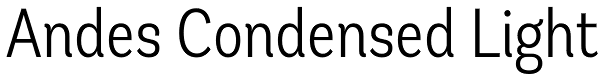 Andes Condensed Light Font