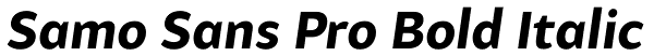 Samo Sans Pro Bold Italic Font