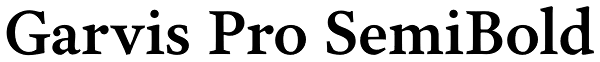 Garvis Pro SemiBold Font