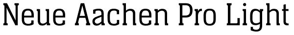 Neue Aachen Pro Light Font