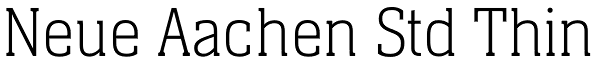 Neue Aachen Std Thin Font