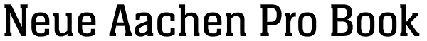 Neue Aachen Pro Book Font