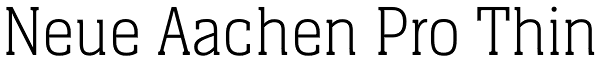 Neue Aachen Pro Thin Font