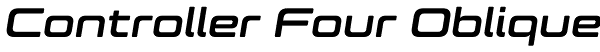 Controller Four Oblique Font