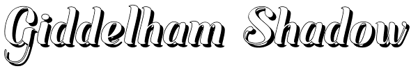 Giddelham Shadow Font