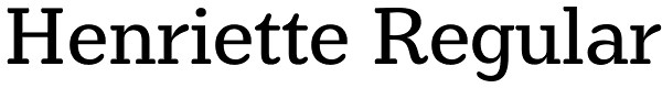 Henriette Regular Font