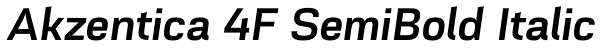 Akzentica 4F SemiBold Italic Font