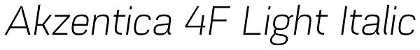 Akzentica 4F Light Italic Font