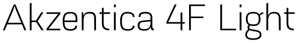 Akzentica 4F Light Font