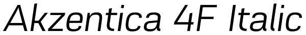 Akzentica 4F Italic Font