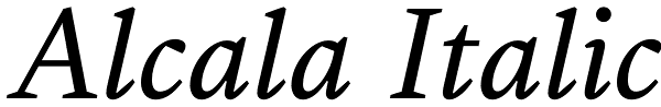 Alcala Italic Font