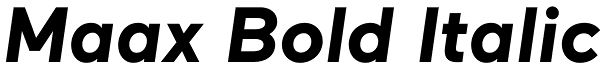 Maax Bold Italic Font