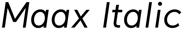 Maax Italic Font