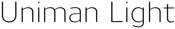 Uniman Light Font