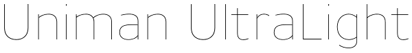 Uniman UltraLight Font