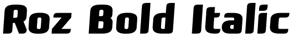 Roz Bold Italic Font