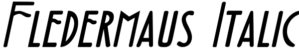 Fledermaus Italic Font