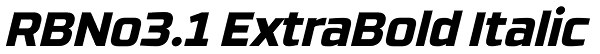 RBNo3.1 ExtraBold Italic Font