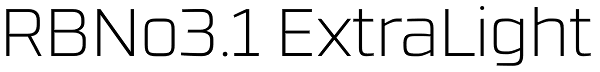 RBNo3.1 ExtraLight Font