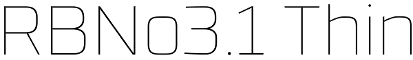 RBNo3.1 Thin Font