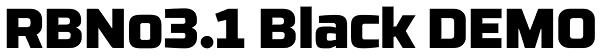 RBNo3.1 Black DEMO Font