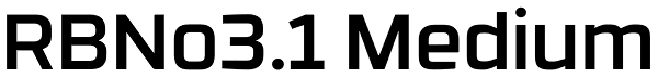 RBNo3.1 Medium Font