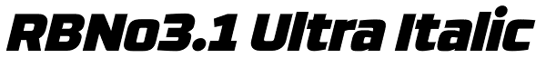 RBNo3.1 Ultra Italic Font
