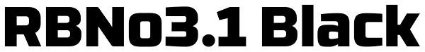 RBNo3.1 Black Font