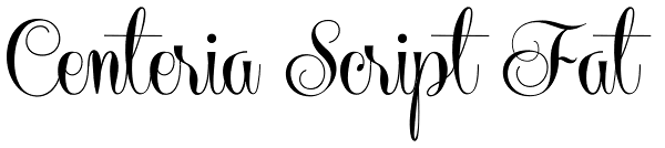 Centeria Script Fat Font