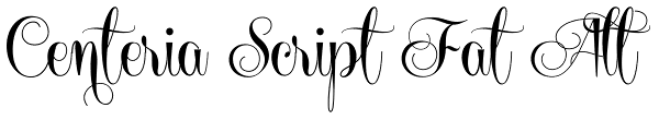 Centeria Script Fat Alt Font