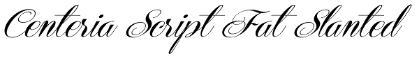 Centeria Script Fat Slanted Font