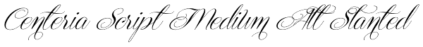 Centeria Script Medium Alt Slanted Font