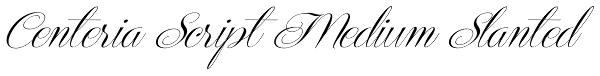 Centeria Script Medium Slanted Font