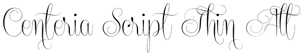 Centeria Script Thin Alt Font