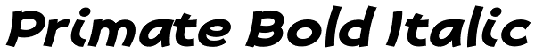 Primate Bold Italic Font