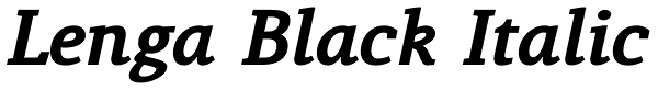 Lenga Black Italic Font