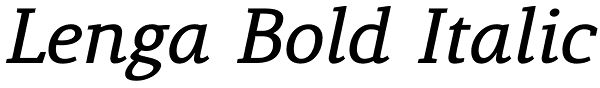 Lenga Bold Italic Font