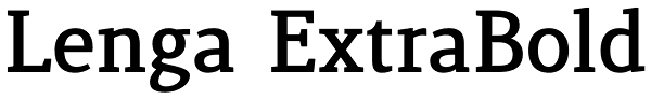 Lenga ExtraBold Font