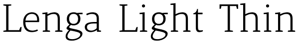 Lenga Light Thin Font