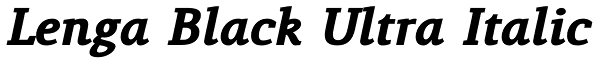 Lenga Black Ultra Italic Font