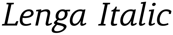 Lenga Italic Font