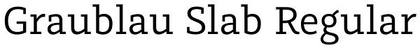 Graublau Slab Regular Font