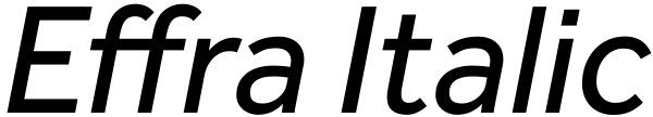 Effra Italic Font