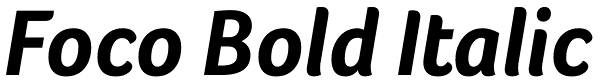 Foco Bold Italic Font